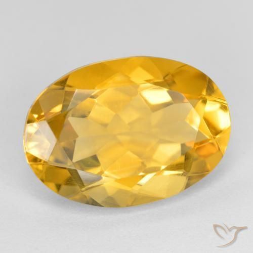 4.83克拉天然黄水晶，椭圆形，VVS-VS