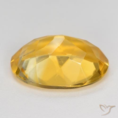 4.83克拉天然黄水晶，椭圆形，VVS-VS