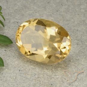 5.52克拉天然黄水晶，椭圆形，VVS-VS
