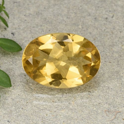 4.67ct 天然 金橙色 黄水晶, 椭圆形, VVS-VS