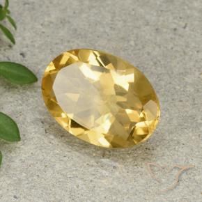 4.67克拉天然黄水晶，椭圆形，VVS-VS