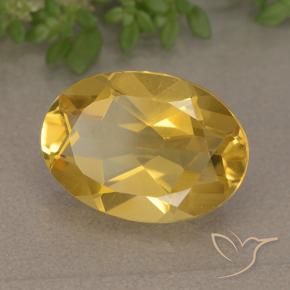 5.01克拉天然黄水晶，椭圆形，VVS-VS
