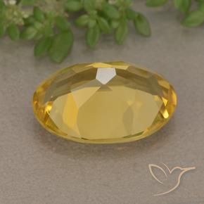 5.01克拉天然黄水晶，椭圆形，VVS-VS