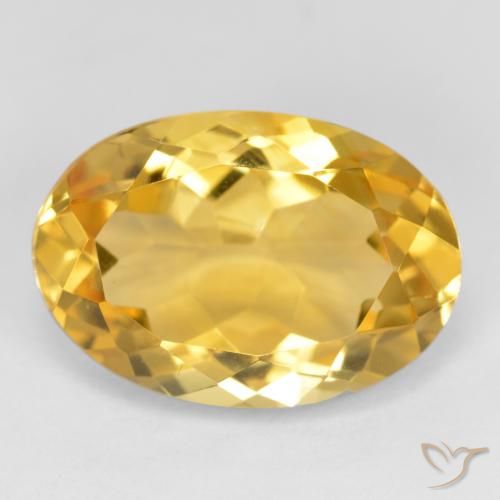 5.30ct 天然 金橙色 黄水晶, 椭圆形, VVS