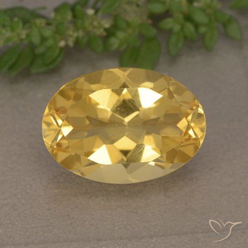 5.46ct 天然 深金 黄水晶, 椭圆形, VVS-VS