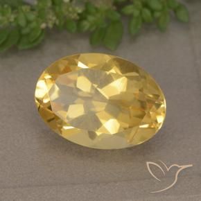 5.46克拉天然黄水晶，椭圆形，VVS-VS
