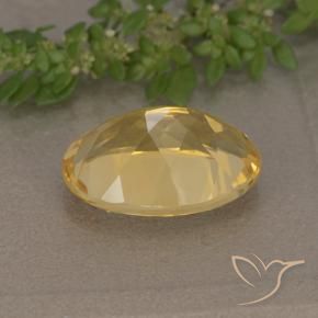 5.46克拉天然黄水晶，椭圆形，VVS-VS
