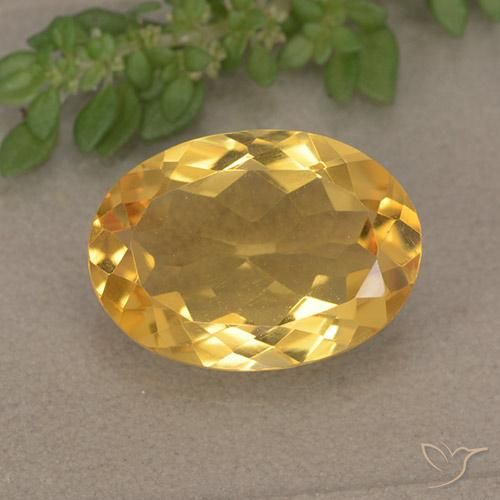 4.89ct 天然 深金色 黄水晶, 椭圆形, VVS-VS