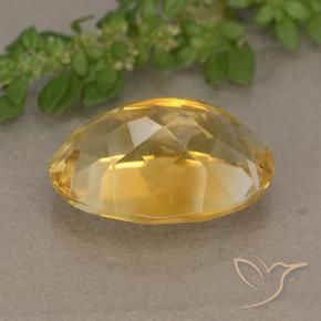 5.65克拉天然黄水晶，椭圆形，VVS