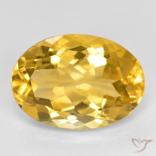 5.37ct 天然 中金 黄水晶, 椭圆形, VVS