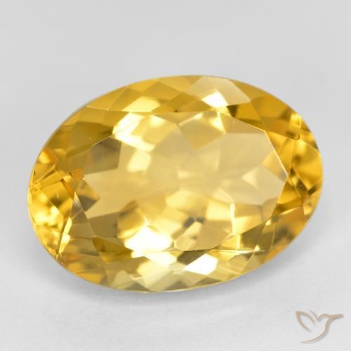 5.37克拉天然黄水晶，椭圆形，VVS
