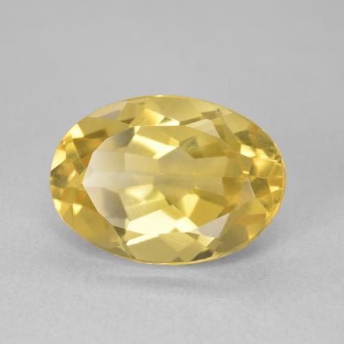 6.51克拉天然黄水晶，椭圆形，VVS