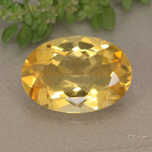 4.38ct 天然 金橙色 黄水晶, 椭圆形, VVS