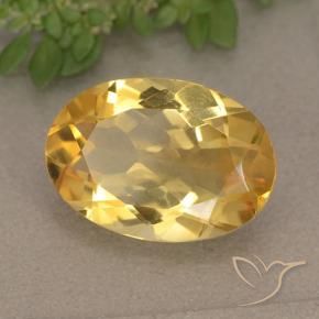 4.38克拉天然黄水晶，椭圆形，VVS