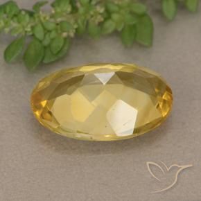 4.38克拉天然黄水晶，椭圆形，VVS