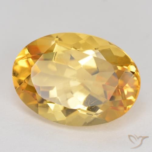 5.42克拉天然黄水晶，椭圆形，VVS