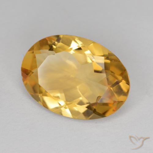 4.19克拉天然黄水晶，椭圆形，VVS-VS