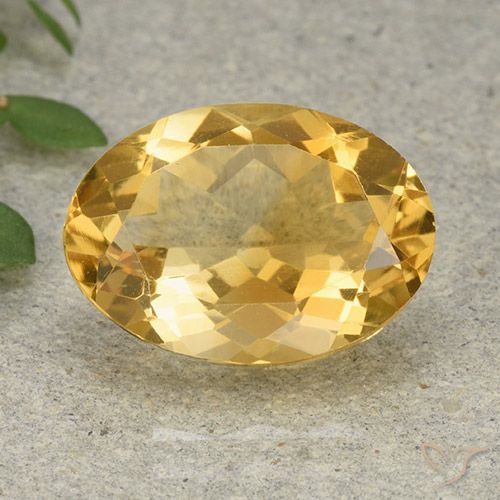 5.44ct 天然 中金 黄水晶, 椭圆形, VVS-VS