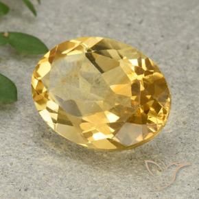 5.44克拉天然黄水晶，椭圆形，VVS-VS