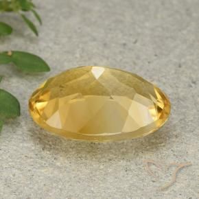 5.44克拉天然黄水晶，椭圆形，VVS-VS