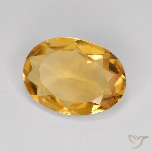 4.01克拉天然黄水晶，椭圆形，VVS-VS