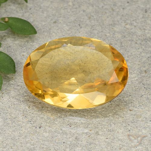 3.95ct 天然 金橙色 黄水晶, 椭圆形, VVS-VS