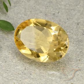 4.68克拉天然黄水晶，椭圆形，VVS-VS