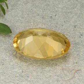 4.68克拉天然黄水晶，椭圆形，VVS-VS