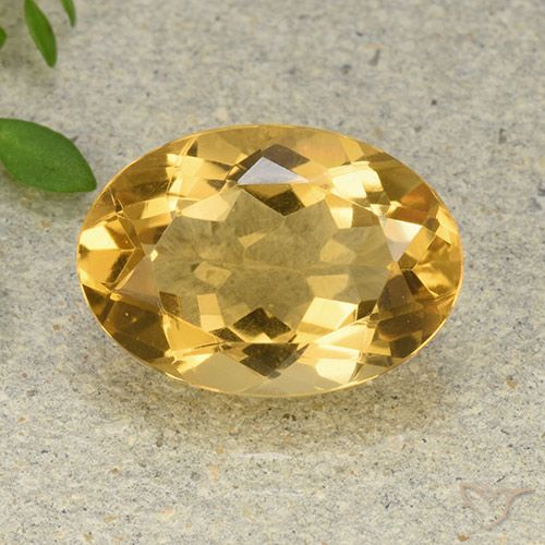 5.30ct 天然 中浅金色 黄水晶, 椭圆形, VVS-VS