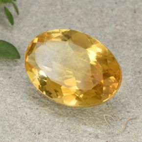 5.05克拉天然黄水晶，椭圆形，VVS-VS