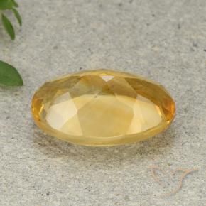 5.05克拉天然黄水晶，椭圆形，VVS-VS