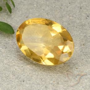 4.52克拉天然黄水晶，椭圆形，VVS-VS