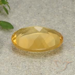 4.52克拉天然黄水晶，椭圆形，VVS-VS