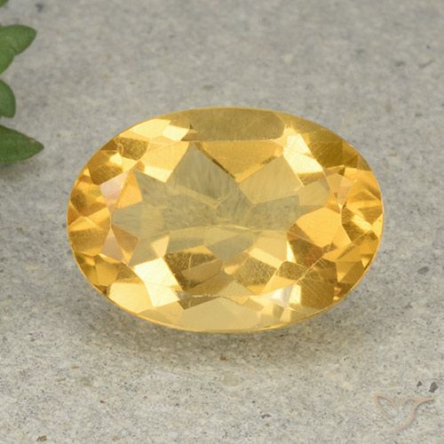 5.20ct 天然 亮金 黄水晶, 椭圆形, VVS-VS
