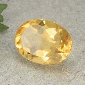 5.20克拉天然黄水晶，椭圆形，VVS-VS