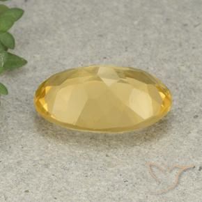 4.38克拉天然黄水晶，椭圆形，VVS-VS