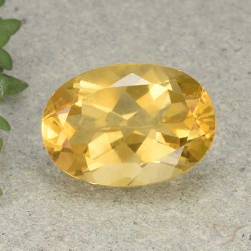 5.55ct 天然 金橙色 黄水晶, 椭圆形, VS
