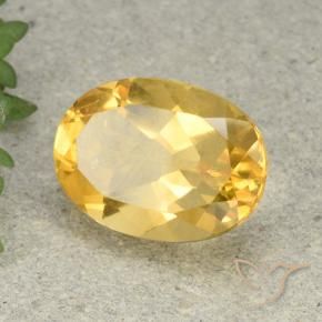 5.55克拉天然黄水晶，椭圆形，VS
