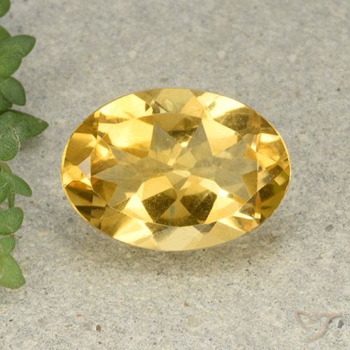 4.96ct 天然 金橙色 黄水晶, 椭圆形, VVS-VS