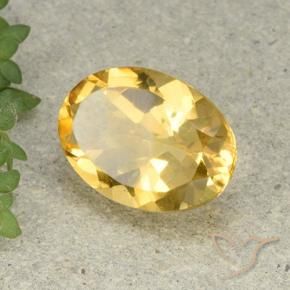 4.96克拉天然黄水晶，椭圆形，VVS-VS