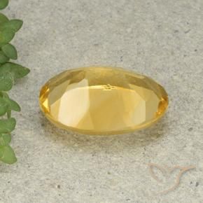 4.96克拉天然黄水晶，椭圆形，VVS-VS