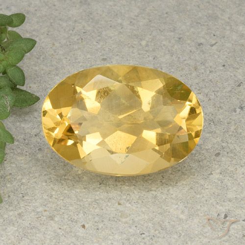 5.08ct 天然 金橙色 黄水晶, 椭圆形, VVS-VS