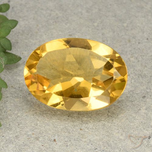 5.21ct 天然 金橙色 黄水晶, 椭圆形, VVS-VS