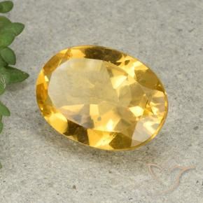 5.21克拉天然黄水晶，椭圆形，VVS-VS