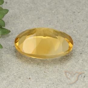 5.21克拉天然黄水晶，椭圆形，VVS-VS