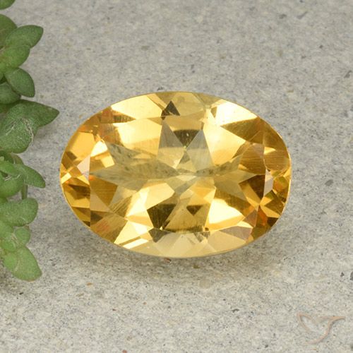 5.07ct 天然 金橙色 黄水晶, 椭圆形, VVS-VS