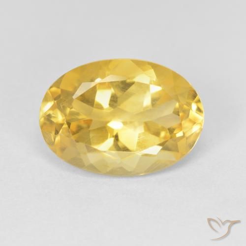 5.10ct 天然 中金 黄水晶, 椭圆形, VVS-VS