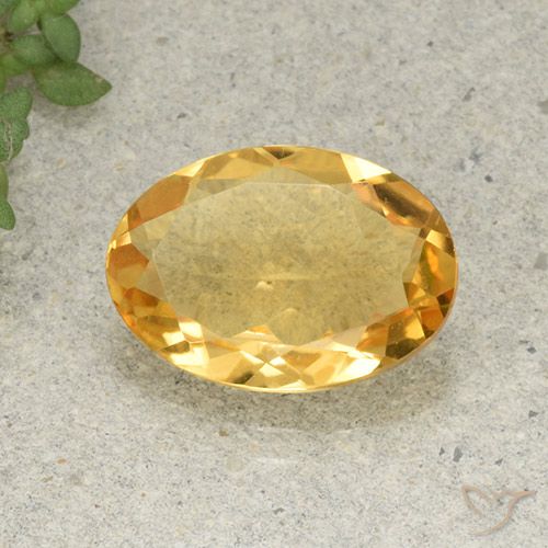 4.27ct 天然 金橙色 黄水晶, 椭圆形, VVS-VS