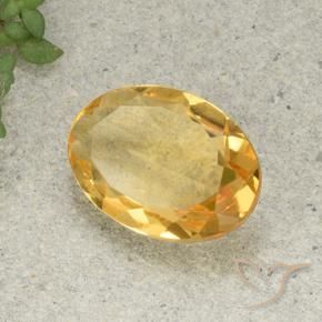 4.27克拉天然黄水晶，椭圆形，VVS-VS