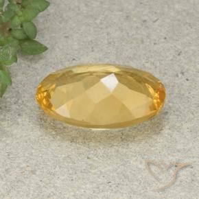 4.27克拉天然黄水晶，椭圆形，VVS-VS